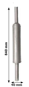 Exhaust silver Dexta. (052065)