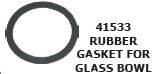 Rubber gasket for glass bowl