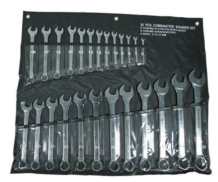 Professional Combination Spanners 25 Pce Metric 6mm to 32mm, (99415200)