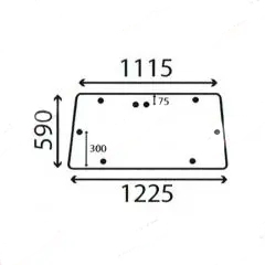  Cab Glass- Rear Window - Clear suitable for Massey Ferguson 