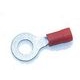 Ring terminals  3.2mm hole 4BA, 0.5 to 1.5mm cable Red each, (98624132)