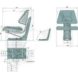 Mechanical suspension seat with suspension Data
