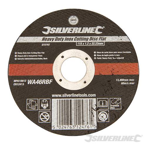 Heavy Duty Inox Cutting Disc Flat 10 Pack 115mm x 1.2 x 22.23