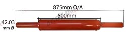 Silencer Red- 42mm Fitting  David Brown 770, 780, 880, 885 