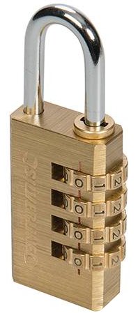 4 Digit Combination Padlock Brass