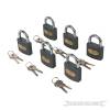 Iron Padlock Keyed Alike 6pk