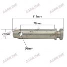 Lower Link Implement Mounting Pin (Cat. 1), 22mm x 115mm