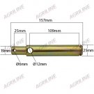 Top Link Pin (Cat. 2), 19mm x 157mm