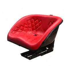 Bucket Style Mechanical Suspension Seat- Red/ Black