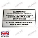 Decal- Main PTO Warning MF135