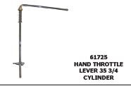 Hand throttle lever chrome Ferguson 35, (03608109)