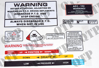 Massey Ferguson 135 loader warning stickers decals 