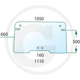 WINDSCREEN Steyr openable, with gap M 968, M 975, 975