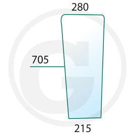 WINDSCREEN bottom, right,  M 968, M 975, 975