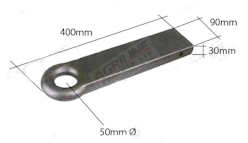 Weld On Towing Eye, Straight 16