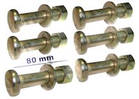 Rim To Disc Bolt & Nut 80mm  SET Silver