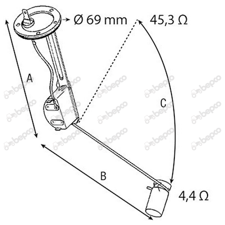 FUEL SENDER UNIT  69 MM