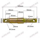 Dual Category Lower Link Implement Mounting Pin (Cat. 1/2), 22 x 242mm