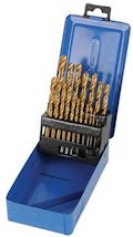 Titanium-Coated HSS Drill Bit Set 19pce