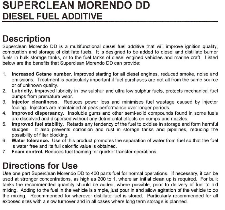 Fuel Treatment Diesel   500 ml, (98MDD500)