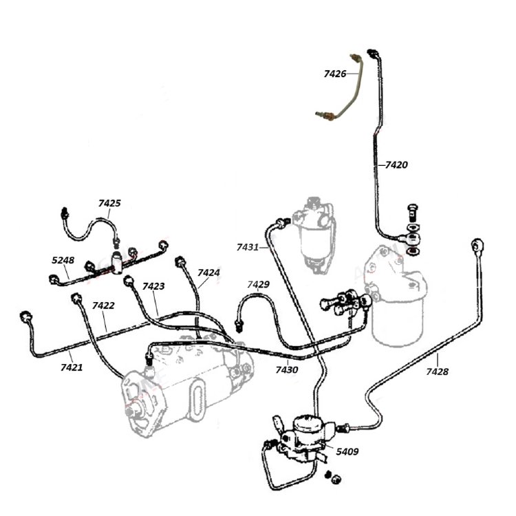 4 Cylinder Pipe numbers 