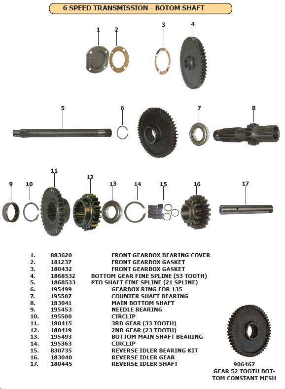 35, 135, Bottom shaft,  Parts Not listed available to order