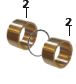 Hydraulic lift bush set of four bushes plus two O rings , 35,(03706882)