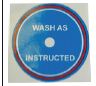 Wash as instructed TEF 20, (03605767)
