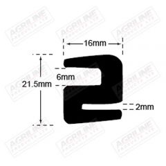 S' TYPE GLAZING RUBBER (5M ROLL)