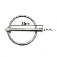 Round Linch Pin: 4mm Ø X 35mm (10 Pk)
